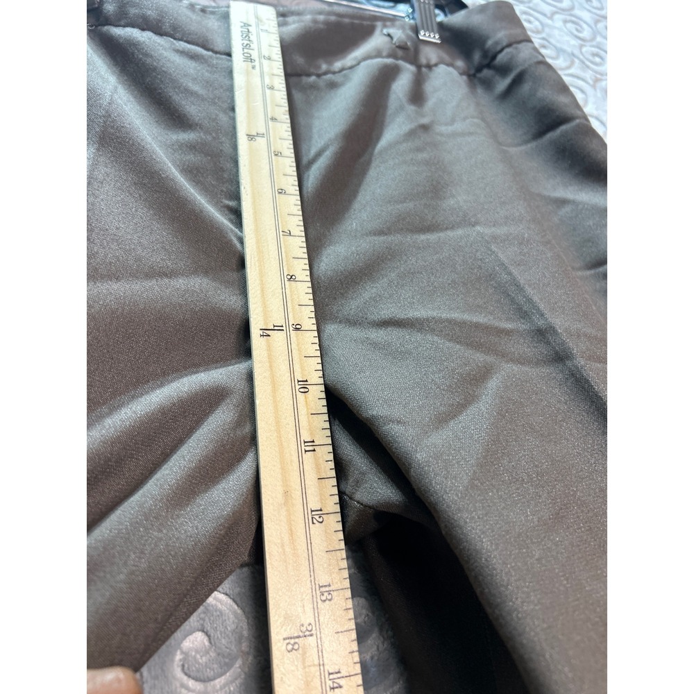 Womens Dress Pants Brown‎ Wide Leg Career Work Size 10 - Picture 4 of 6